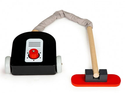 Antemergator din lemn XXL cu aspirator si elemente pentru curatenie Ecotoys 4404