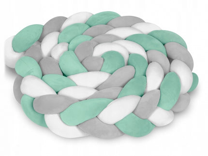 Protectie laterala pentru patut, impletita, 3 m, Ricokids 722102 - Verde