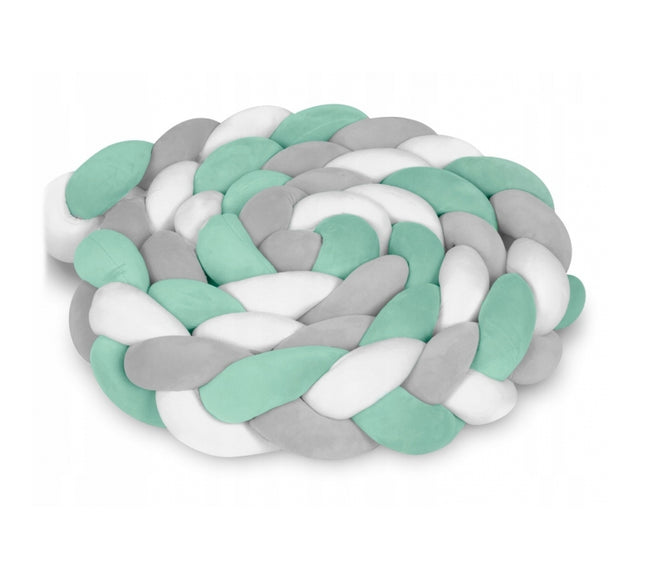 Protectie laterala pentru patut, impletita, 3 m, Ricokids 722102 - Verde