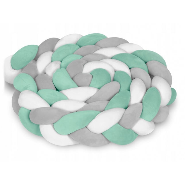 Protectie laterala pentru patut, impletita, 3 m, Ricokids 722102 - Verde