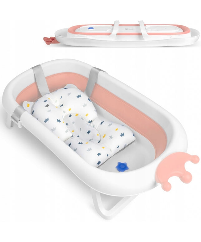 Cadita de baie cu dop de scurgere si pernita inclusa Ricokids RK-280 - Roz