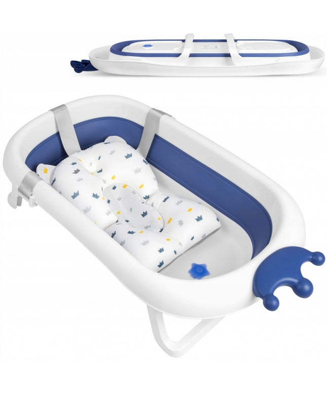 Cadita de baie cu dop de scurgere si pernita inclusa Ricokids RK-280 - Albastru