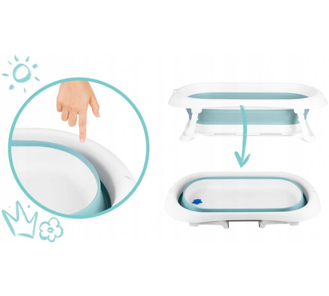 Cadita de baie cu dop de scurgere Ricokids RK-281 - Albastru