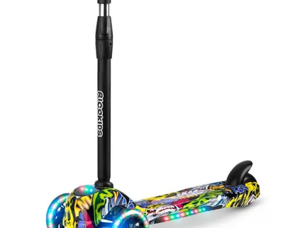 Trotineta cu roti cu LED Ricokids Piko 765011 - Negru - Galben - Bebeboo - Totul pentru copii. Jucării, Hăinuțe, Perne, Mobilier, Textile