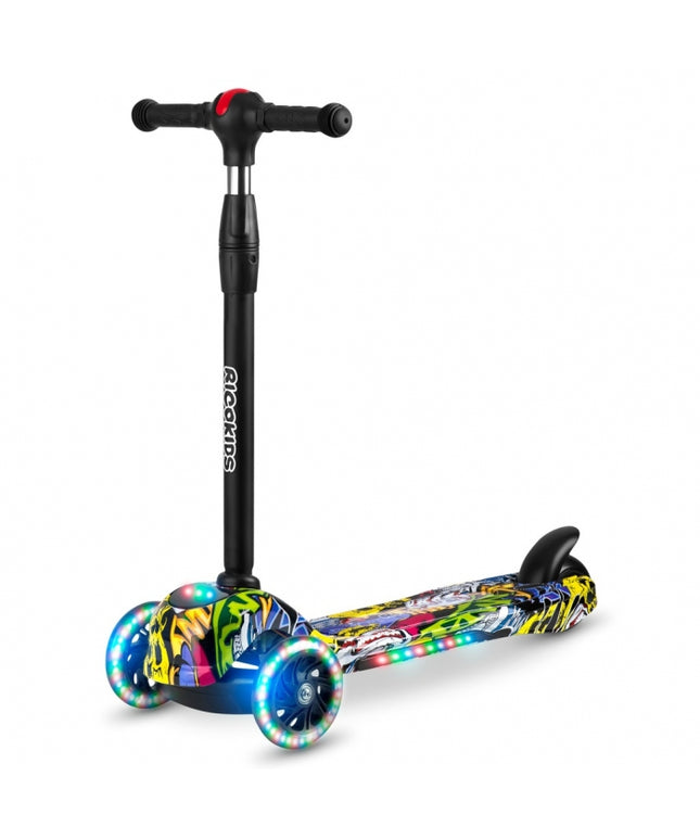 Trotineta cu roti cu LED Ricokids Piko 765011 - Negru - Galben