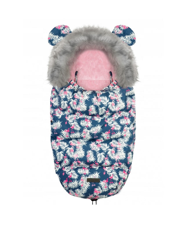 Sac de dormit 95 x 48 cm Ricokids Elmi 720012 - Bleumarin cu flamingo