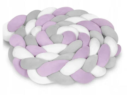 Protectie laterala pentru patut, impletita, 3 M, Ricokids 722104 - Mov - Bebeboo - Totul pentru copii. Jucării, Hăinuțe, Perne, Mobilier, Textile