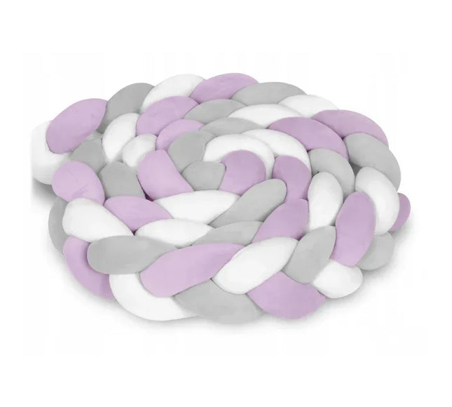 Protectie laterala pentru patut, impletita, 3 M, Ricokids 722104 - Mov - Bebeboo - Totul pentru copii. Jucării, Hăinuțe, Perne, Mobilier, Textile