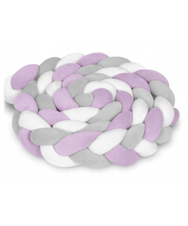 Protectie laterala pentru patut, impletita, 3 M, Ricokids 722104 - Mov