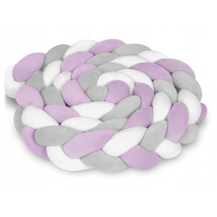 Protectie laterala pentru patut, impletita, 3 M, Ricokids 722104 - Mov