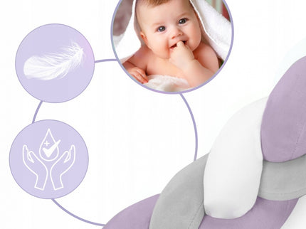 Protectie laterala pentru patut, impletita, 3 M, Ricokids 722104 - Mov