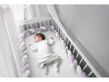 Protectie laterala pentru patut, impletita, 3 M, Ricokids 722104 - Mov