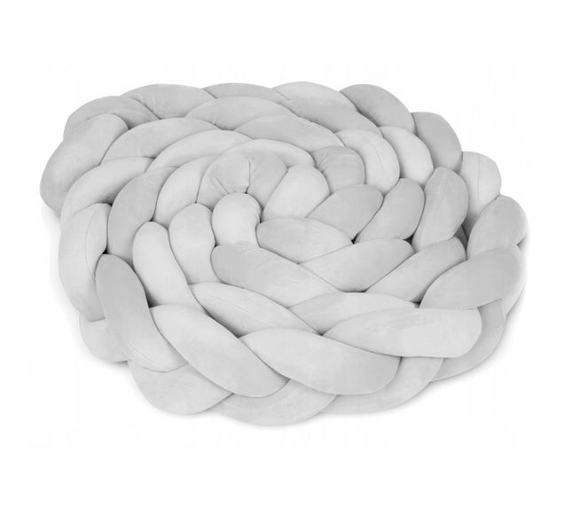 Protectie laterala pentru patut, impletita, 3 M, Ricokids 722110 - Gri
