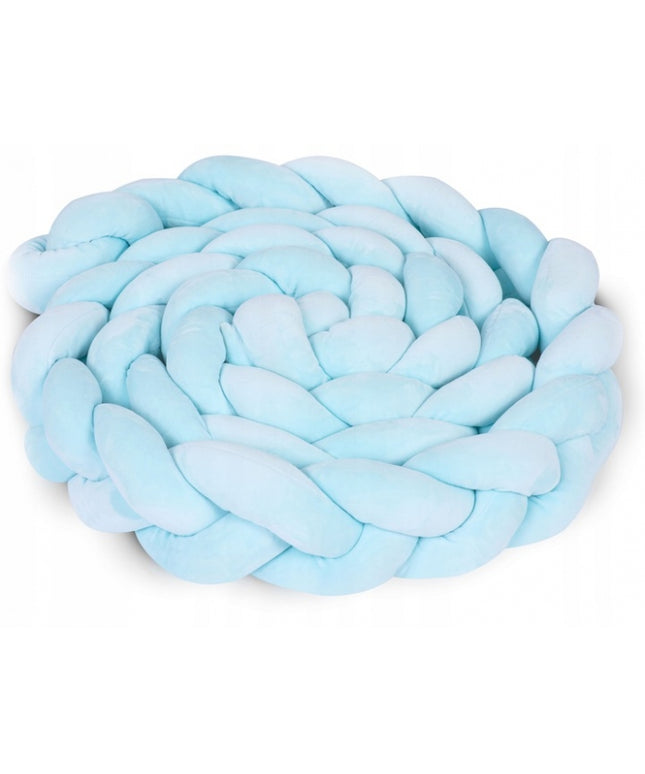 Protectie laterala pentru patut, impletita, 3 M, Ricokids 722111 - Albastru