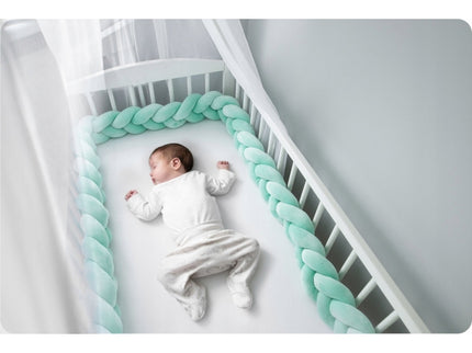 Protectie laterala pentru patut, impletita, 3 M, Ricokids 722112 - Mint