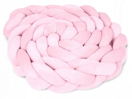 Protectie laterala pentru patut, impletita, 3 M, Ricokids 722113 - Roz deschis