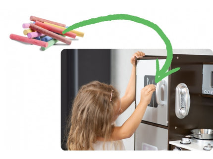 Bucatarie retro din lemn pentru copii Ricokids 7833 - Alb