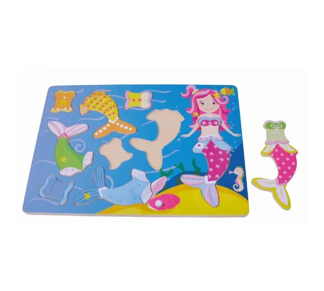 Puzzle din lemn Sun Baby 039 Marmaid - Bebeboo - Totul pentru copii. Jucării, Hăinuțe, Perne, Mobilier, Textile