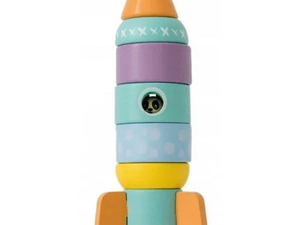 Racheta tip puzzle din lemn Sun Baby 054 - Bebeboo - Totul pentru copii. Jucării, Hăinuțe, Perne, Mobilier, Textile