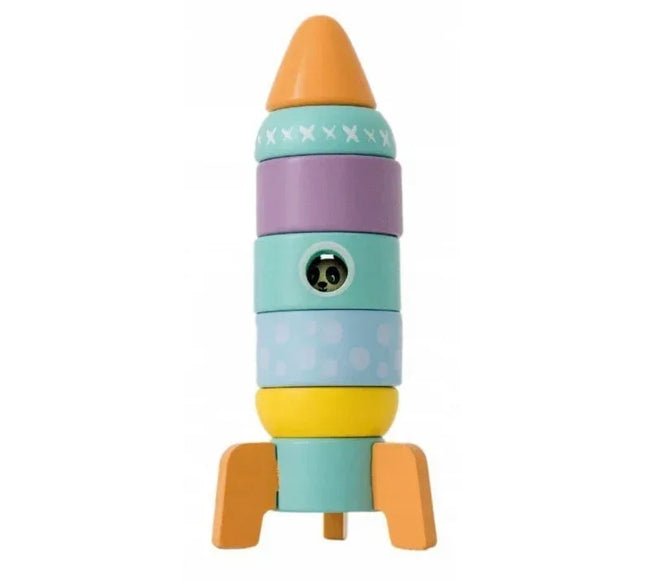 Racheta tip puzzle din lemn Sun Baby 054 - Bebeboo - Totul pentru copii. Jucării, Hăinuțe, Perne, Mobilier, Textile