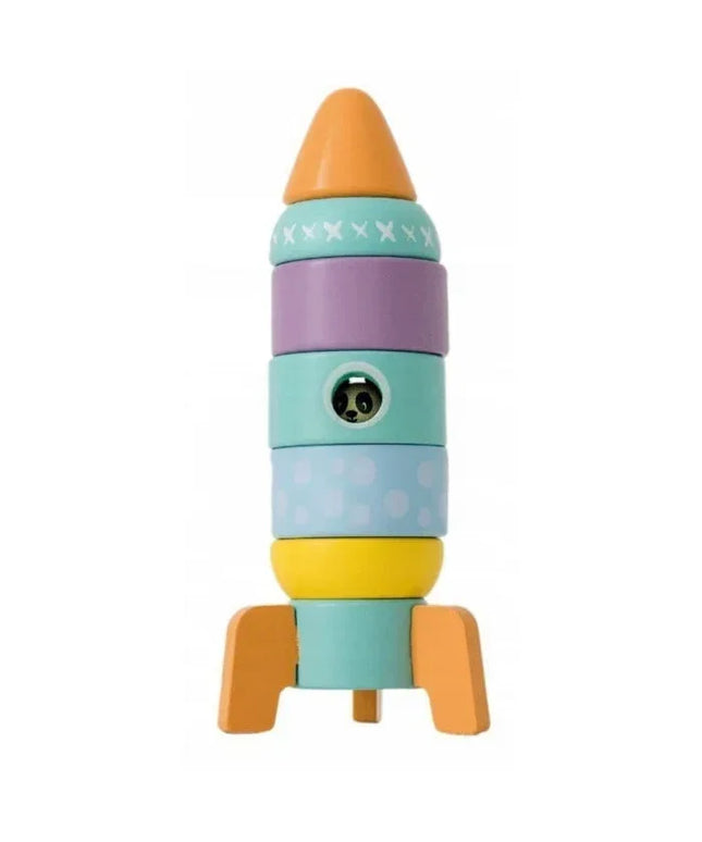 Racheta tip puzzle din lemn Sun Baby 054 - Bebeboo - Totul pentru copii. Jucării, Hăinuțe, Perne, Mobilier, Textile