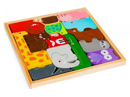 Set cu 14 figurine in forma de animale din lemn Ecotoys 3002 - Bebeboo - Totul pentru copii. Jucării, Hăinuțe, Perne, Mobilier, Textile