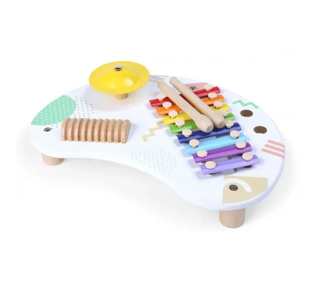 Tabla din lemn cu 3 instrumente Ecotoys 3655 - Bebeboo - Totul pentru copii. Jucării, Hăinuțe, Perne, Mobilier, Textile