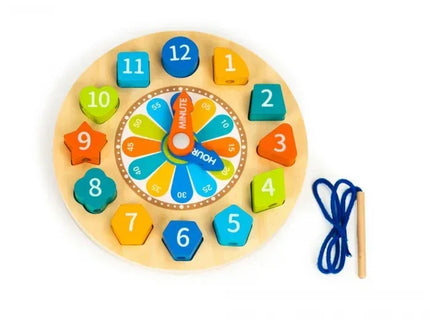 Jucarie educativa din lemn 3 in 1 tip ceas Ecotoys PH05I006 - Bebeboo - Totul pentru copii. Jucării, Hăinuțe, Perne, Mobilier, Textile