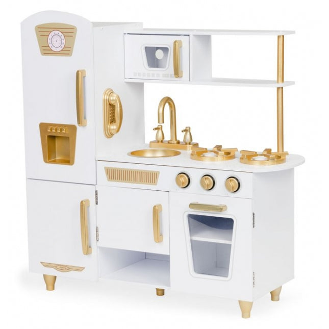 Bucatarie mare din lemn pentru copii cu accesorii Ecotoys 7267