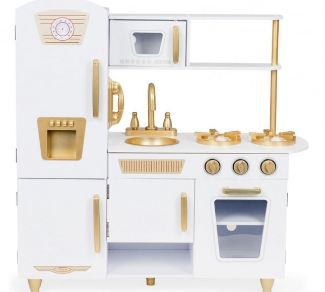 Bucatarie mare din lemn pentru copii cu accesorii Ecotoys 7267