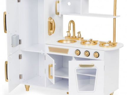 Bucatarie mare din lemn pentru copii cu accesorii Ecotoys 7267