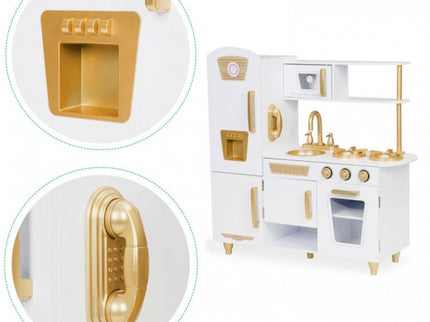 Bucatarie mare din lemn pentru copii cu accesorii Ecotoys 7267