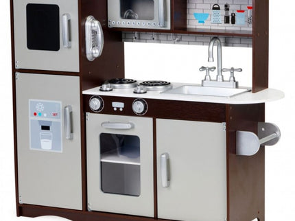 Bucatarie mare din lemn pentru copii cu accesorii Ecotoys 7266