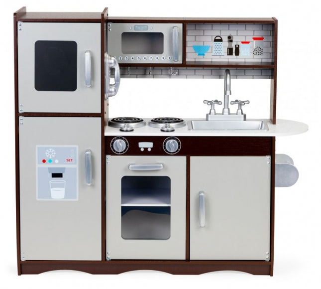 Bucatarie mare din lemn pentru copii cu accesorii Ecotoys 7266