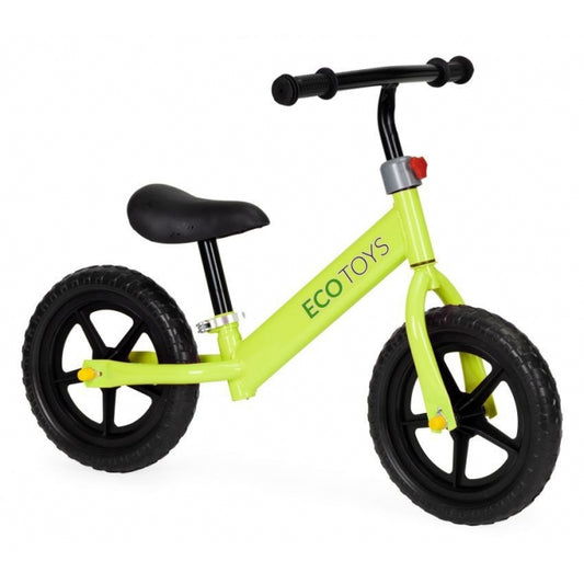 Bicicleta fara pedale cu roti din spuma EVA Ecotoys JM-763 - Verde - Resigilat