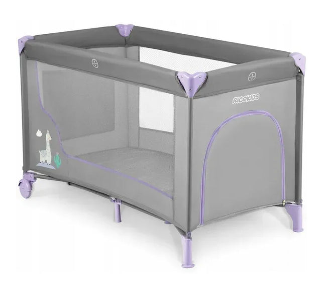 Patut pliabil Ricokids RK-240 Gri cu mov - Bebeboo - Totul pentru copii. Jucării, Hăinuțe, Perne, Mobilier, Textile