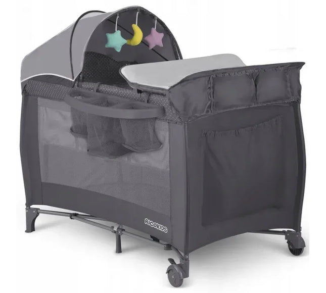 Patut pliabil Ricokids RK-242 Antracit - Bebeboo - Totul pentru copii. Jucării, Hăinuțe, Perne, Mobilier, Textile