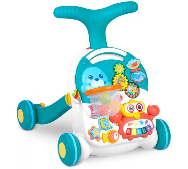 Antemergator educational 2 in 1 Ricokids RK-810 Alb cu albastru - Bebeboo - Totul pentru copii. Jucării, Hăinuțe, Perne, Mobilier, Textile