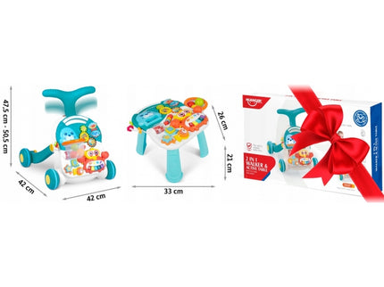 Antemergator educational 2 in 1 Ricokids RK-810 Alb cu albastru