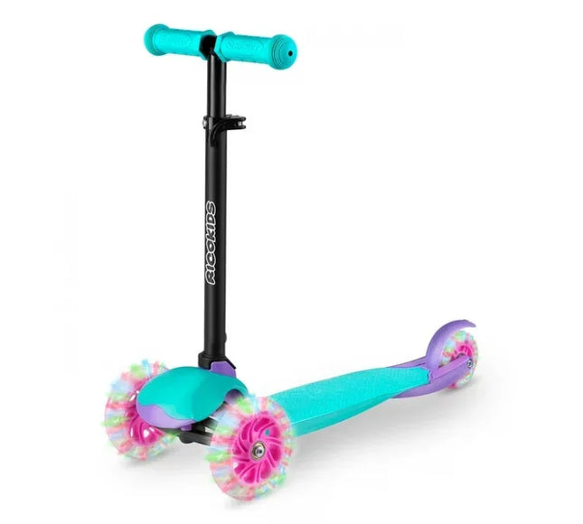 Trotineta cu roti cu LED Ricokids Loco 765104 - Turcoaz cu roz - Bebeboo - Totul pentru copii. Jucării, Hăinuțe, Perne, Mobilier, Textile