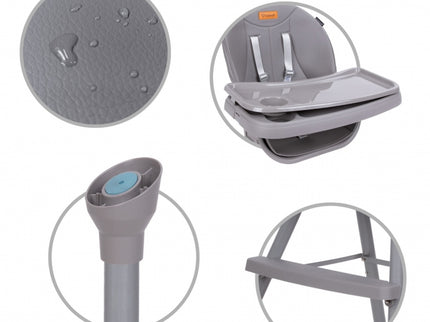 Scaun de masa 4 in 1 Kidwell EATAN Gray