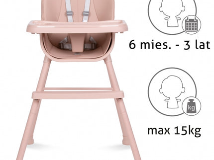 Scaun de masa 4 in 1 Kidwell EATAN Pink