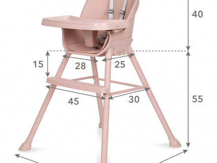 Scaun de masa 4 in 1 Kidwell EATAN Pink