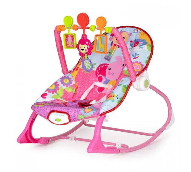 Balansoar cu vibratii 2 in 1 Ecotoys 8617 - Roz - Bebeboo - Totul pentru copii. Jucării, Hăinuțe, Perne, Mobilier, Textile