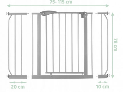 Poarta siguranta 75-115 cm Nukido 718301 - Gri