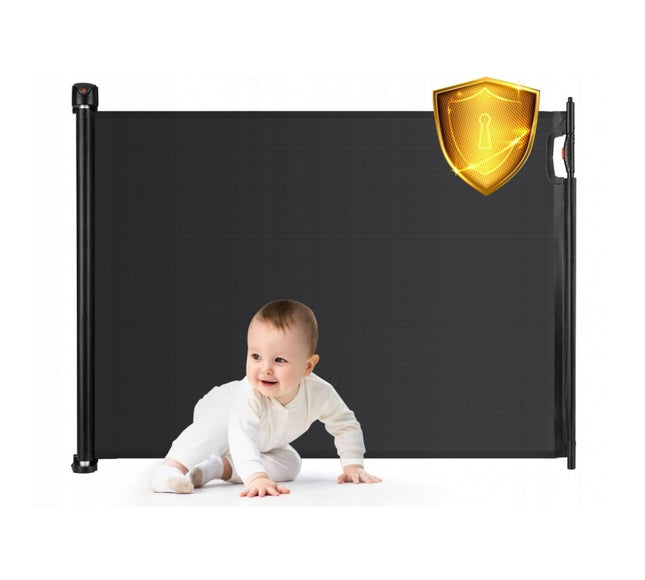 Bariera de protectie pentru scari si usi, 50-140 cm, Nukido 718400 - Negru