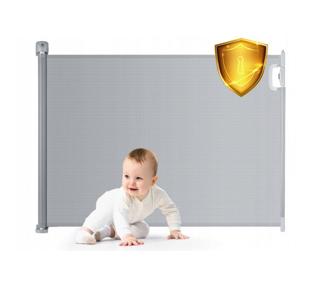 Bariera de protectie pentru scari si usi, 50-140 cm, Nukido 718401 - Gri