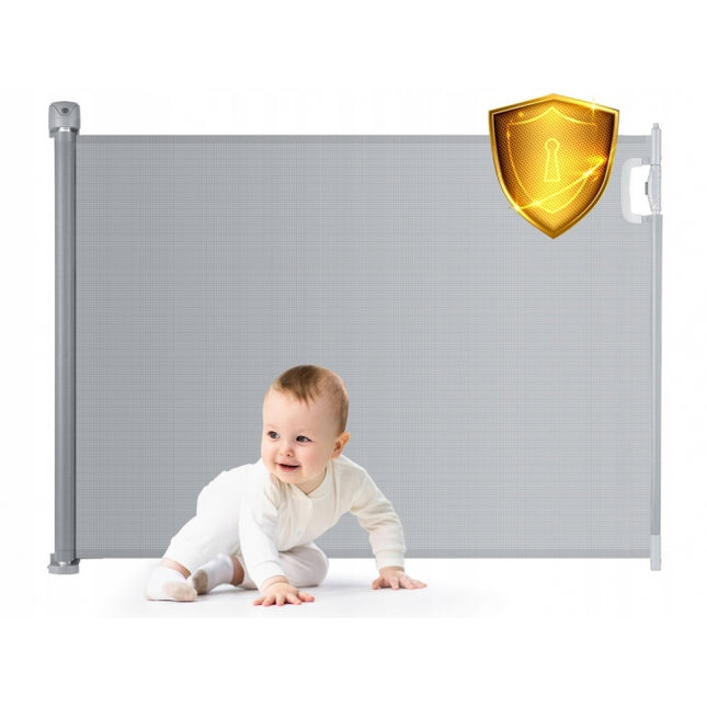 Bariera de protectie pentru scari si usi, 50-140 cm, Nukido 718401 - Gri