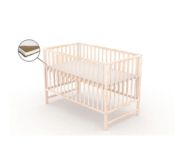 Patut fara sertar VESSANTI Clasico Natur + Saltea Cocos 8 cm - Bebeboo - Totul pentru copii. Jucării, Hăinuțe, Perne, Mobilier, Textile