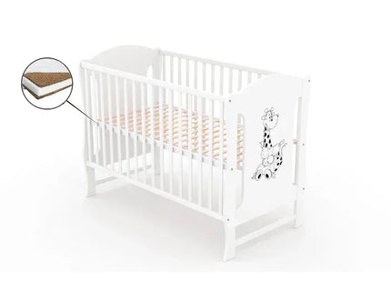 Patut fara sertar VESSANTI Zuza Alb + Saltea Cocos 8 cm - Bebeboo - Totul pentru copii. Jucării, Hăinuțe, Perne, Mobilier, Textile